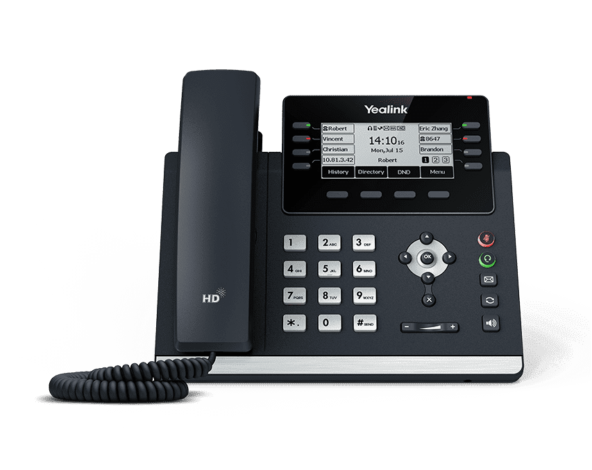Yealink YL T43U-Ultra-elegant Gigabit IP Phone, 12 SIP Accounts, 2 x GB RJ45, HD Voice, USB POE, no PSU