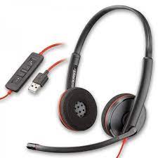 Poly Blackwire 3225 Stereo USB-C Headset +3.5mm Plug +USB-C/A Adapter (Bulk)(8X229A6)