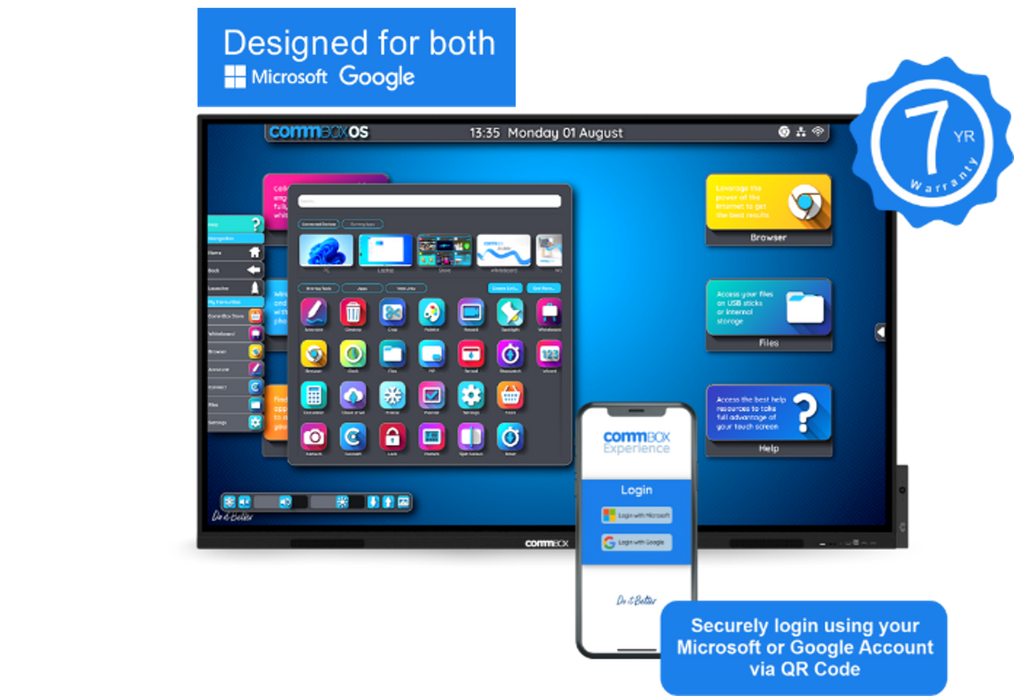 Commbox Series 4 – 98″ Interactive 4K LED Touch Screen CB_CLASSIC98-S4