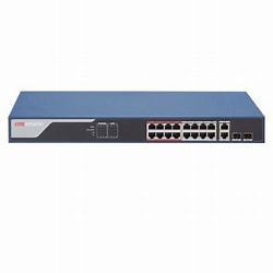 Hikvision 6 port Smart POE switch 230w POE budget Hikvision topology management 2 combo Gigabit/SFP ports.