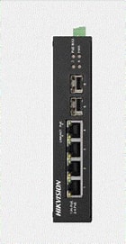 Hikvision -Industrial 4 port gigabit POE switch 60w POE budget 2 SFP ports.