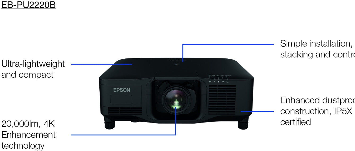 Epson EB-PU2220B-Epson WUXGA Laser projector, 20000 lumens