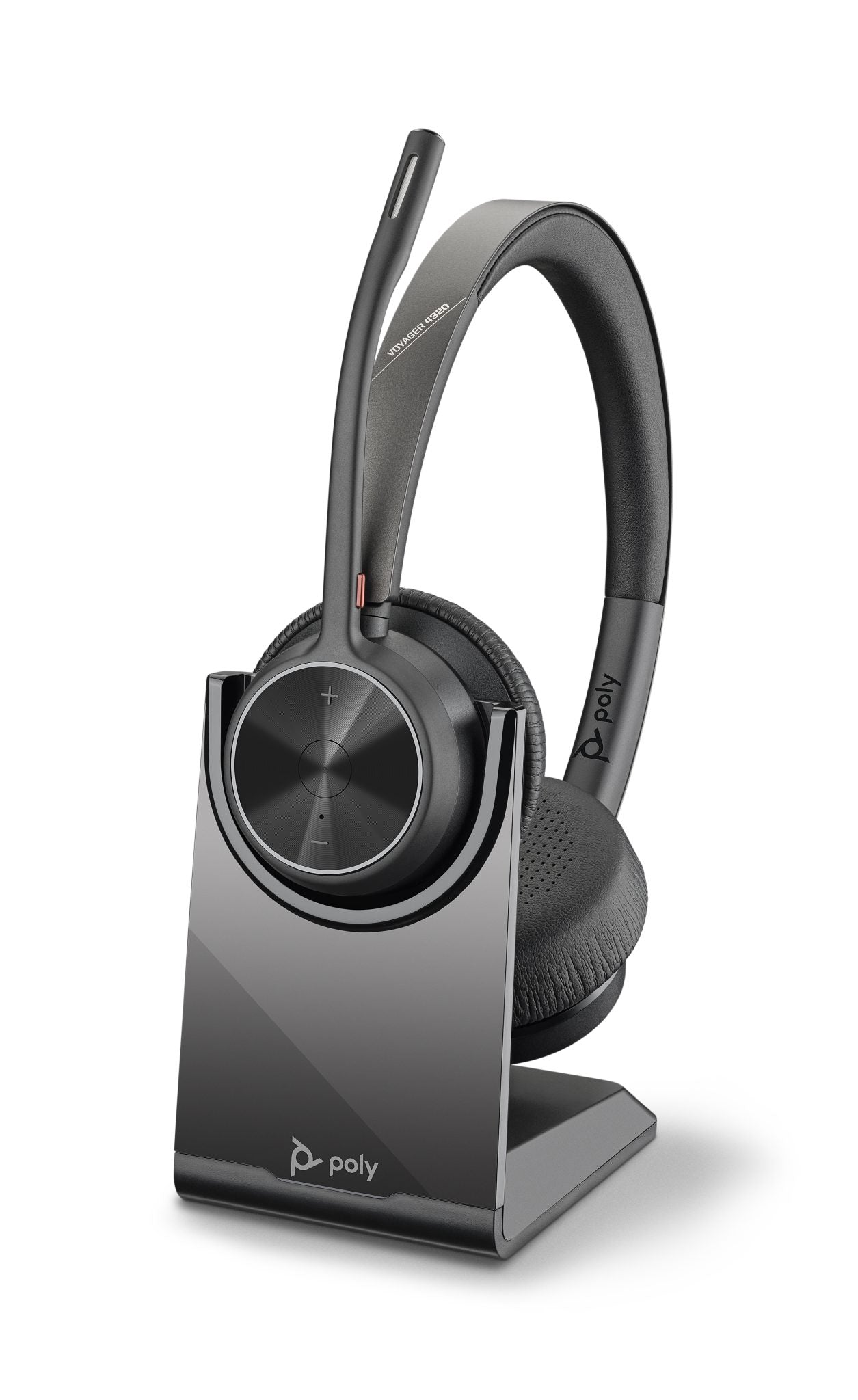 Poly VOYAGER 4320 UC – STEREO Bluetooth Headset with USB-C dongle and Charge Stand (Microsoft)(77Z32AA)