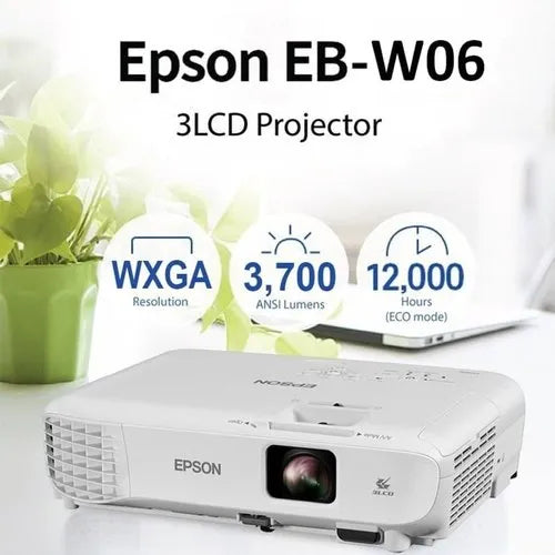 Epson EB-W06 WXGA projector, 3700 lumens