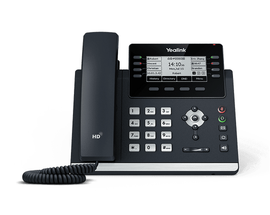 Yealink YL T43U-Ultra-elegant Gigabit IP Phone, 12 SIP Accounts, 2 x GB RJ45, HD Voice, USB POE, no PSU